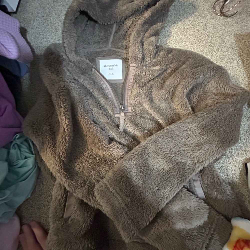 Abercrombie Kids Taupe Fleece Jacket